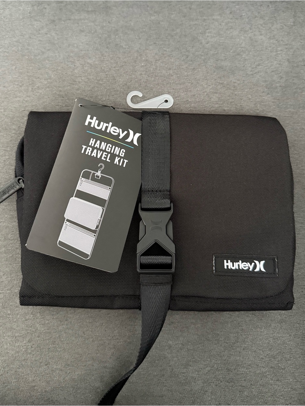 Hurley Black Hanging Travel Kit Bag